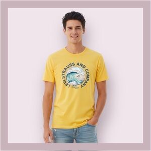 Levi’s Mimosa Yellow High Surf Wave Graphic Tee
